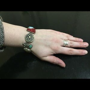 Etched charm bracelet